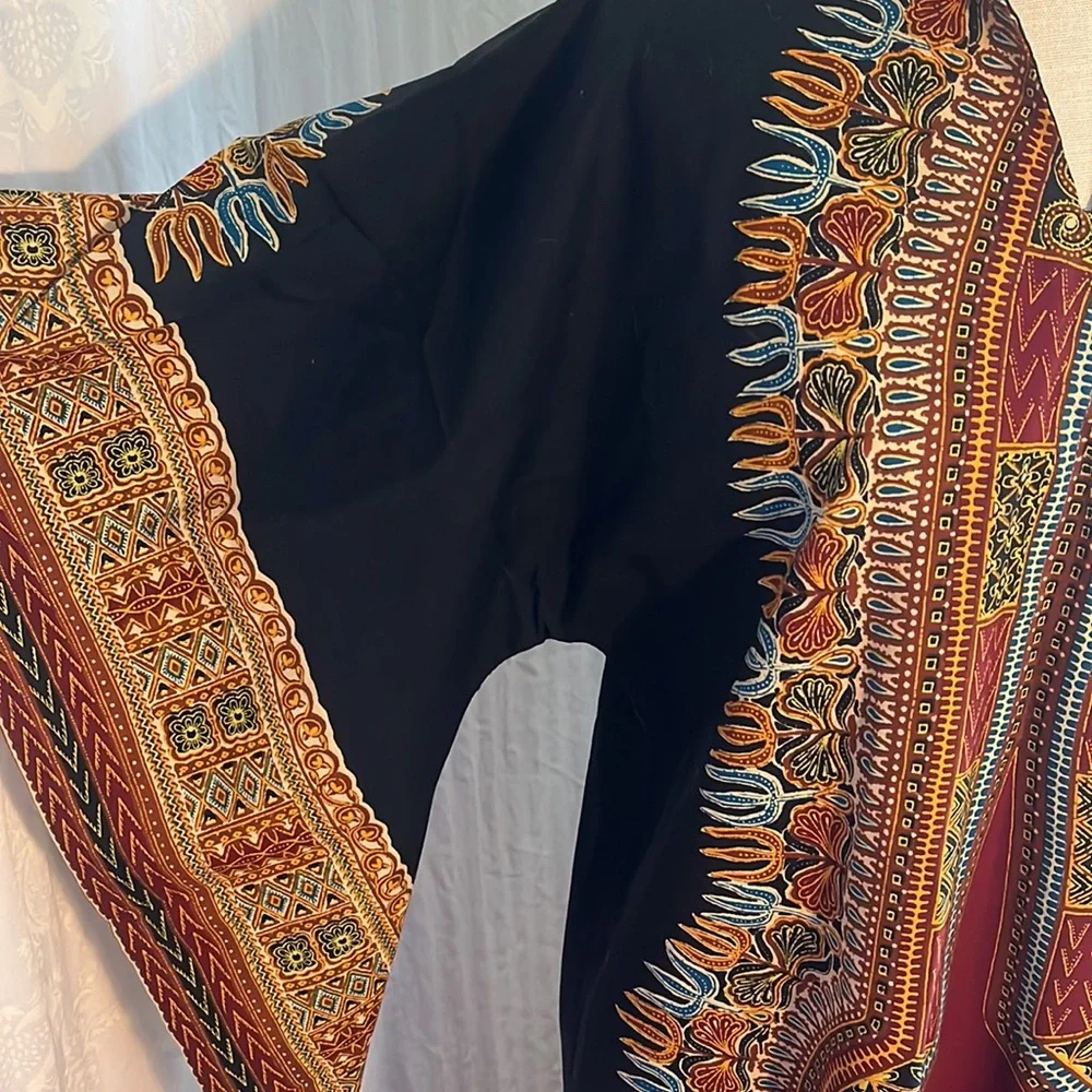 vintage 80s angel sleeve Hatari caftan dashiki - Picture 2 of 6